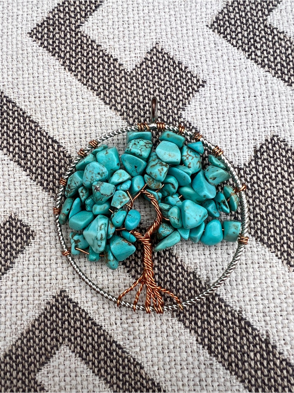 Turquoise Tree of Life Wall Pendant